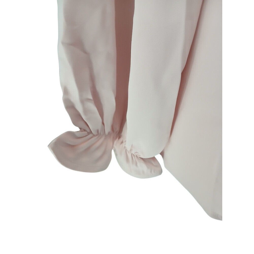 Dokotoo Blush Pink Blouse Size XL NWT Long Sleeve V Neck Casual Work Top - Picture 4 of 5